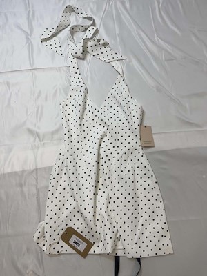 Lot 3825 - Oddmuse white & polka dot volume skirt mini...