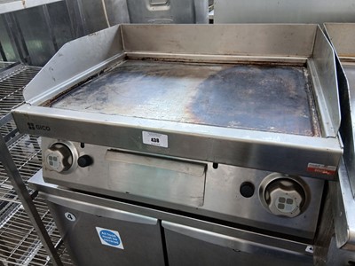 Lot 438 - 80cm gas Gico 2-burner flat top griddle