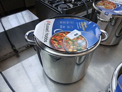 Lot 454 - Russell Hobbs 26cm stock pot with glass lid