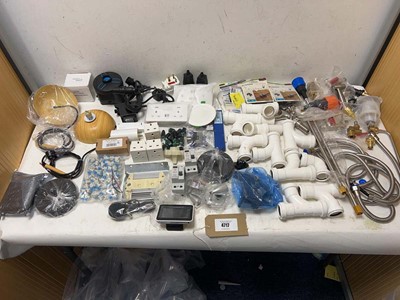 Lot 4717 - Electricals and plumbing light fittings, PVC...