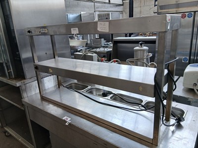 Lot 497 - Stainless steel lit gantry