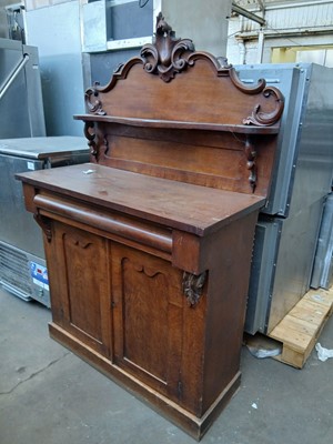 Lot 507 - Early Edwardian sideboard with raised back