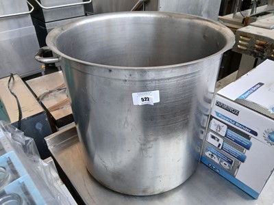 Lot 522 - 49cm diameter stainless steel cook pot with 2...