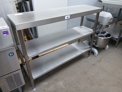 Lot 558 - 115cm stainless steel 3-tier shelf