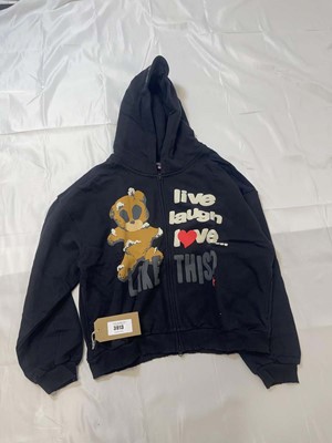 Lot 3913 - Broken Planet live laugh love zip-up hoodie in...