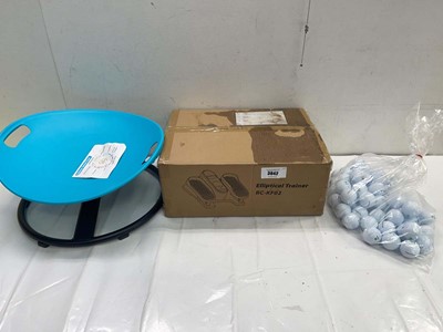 Lot 3842 - Balance swivel chair, Elliptical trainer and...