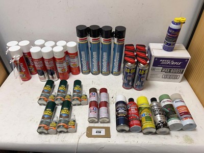Lot 4730 - Aerosols to include Soudal soudafoam, LD-90...