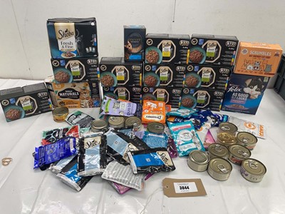 Lot 3844 - Cat wet food and cat treats including Sheba,...