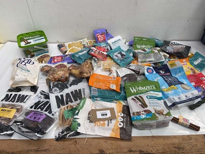 Lot 3846 - Large selection of dog treats, dental chews,...