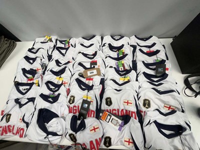 Lot 3405 - 37x FIFA Football kids shirts- England