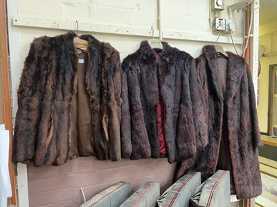 Lot 2 - Two ladies fur jackets and a fur coat