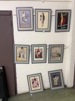 Lot 21 - Ten Schweppes advertising prints