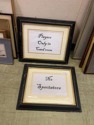 Lot 23 - Two framed and glazed prints 'Players Only'...