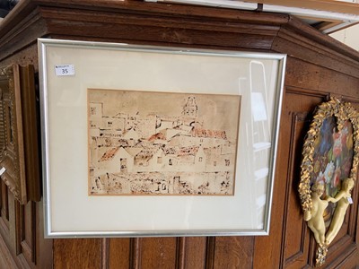 Lot 35 - A framed and glazed print of Mediterranean...