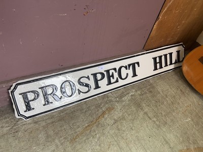 Lot 38 - A metal street sign for 'Prospect Hill'