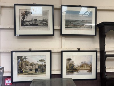 Lot 43 - Four framed and glazed prints of old London views