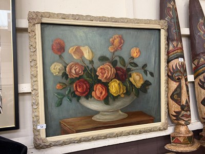Lot 58 - A framed still life of flowers