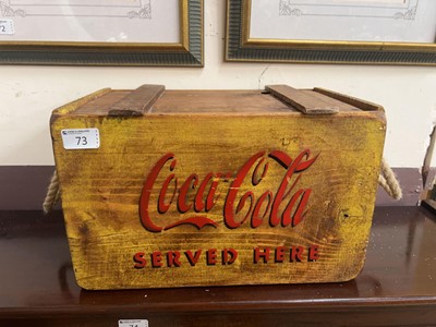 Lot 73 - A vinage style Coco-Cola advertising box