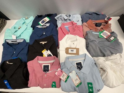 Lot 3407 - 16x tops Crew, Chaps, Ralph Lauren, Jack Wills