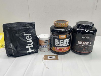 Lot 3862 - Beast Pharm Whey protein complex, NXT Beef...