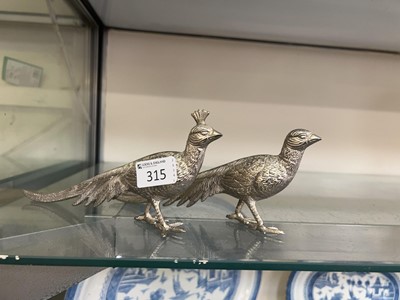 Lot 315 - Two plated models of pheasants