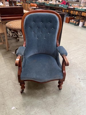 Lot 84 - A mahogany framed parlour chair