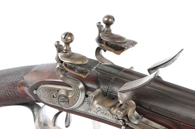 Lot 344 - (S58) An Exceptional 20 bore Flintlock Double...