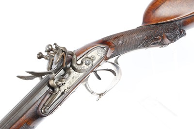 Lot 344 - (S58) An Exceptional 20 bore Flintlock Double...