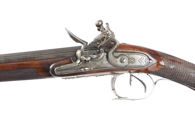 Lot 344 - (S58) An Exceptional 20 bore Flintlock Double...