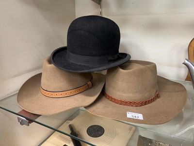 Lot 342 - A modern Falcon bowler hat along with...