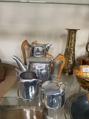Lot 343 - A Picquot four piece plated tea service...