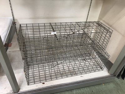 Lot 355 - Three wirework live cage traps