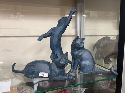 Lot 358 - Three mid-20th century style moulded models of...