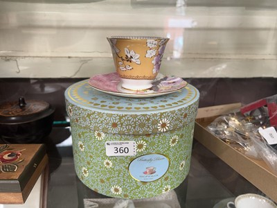 Lot 360 - A boxed Wedgwood 'Butterfly Bloom' cup and saucer