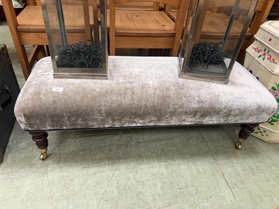Lot 95 - An upholstered foot stool