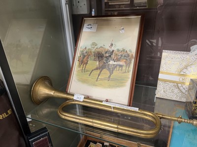 Lot 362 - A framed and glazed military print...