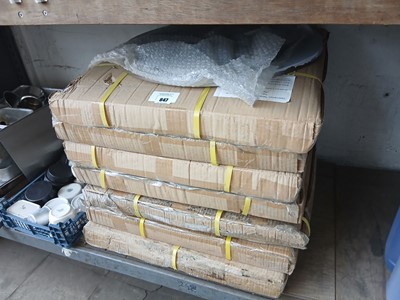 Lot 647 - 7x sets of table tops and bases for poser tables