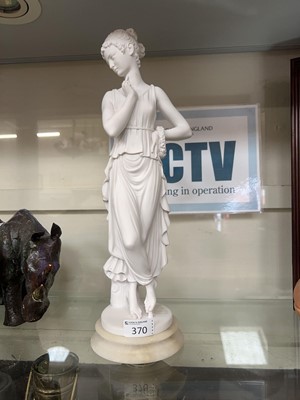 Lot 370 - A moulded figure of classical lady on...