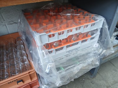 Lot 651 - 2x trays of poly wine glasses