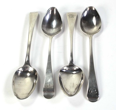 Lot 222 - Four Georgian and later silver old English...
