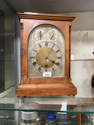 Lot 384 - An early 20th century mahogany cased mantel...