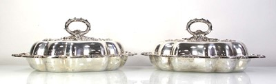 Lot 226 - A pair of Edwardian silver entree dishes of...