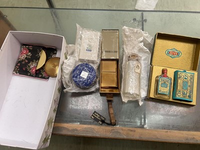 Lot 416 - A box of assorted vintage cosmetics to include...