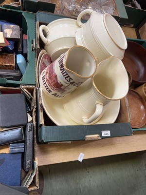 Lot 444 - A tray containing water jug and bowl, ale...