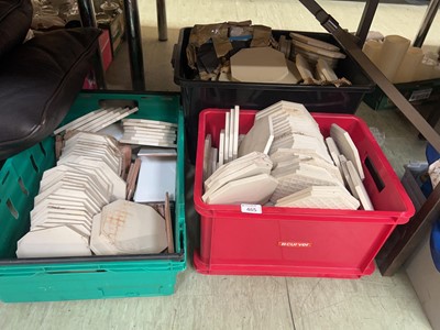 Lot 465 - Three trays of octagonal and other tiles