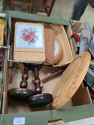 Lot 474 - A box containing assorted goods to include...