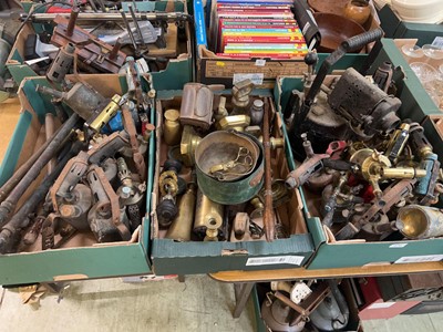 Lot 476 - Three trays of various metalwares to include...