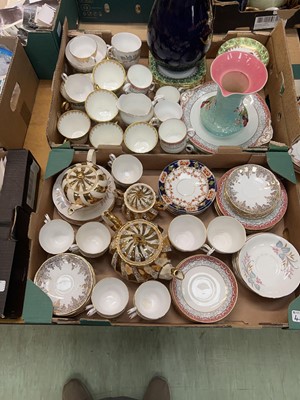 Lot 486 - Three trays of assorted tea and coffee sets to...