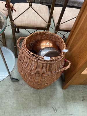 Lot 110 - A wicker baskets with contents of assorted...