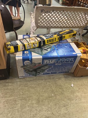 Lot 121 - A boxed Nutool saw bench along with boxed work...